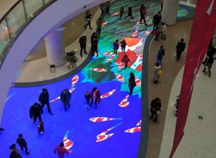 LED互動地磚屏案例，LED地磚屏前景怎么樣？
